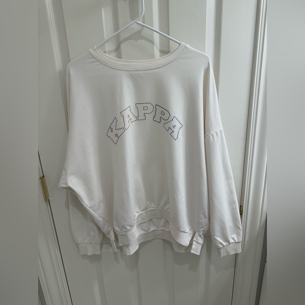Kappa Kappa Gamma Rhinestone Lettering Crewneck